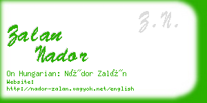 zalan nador business card
